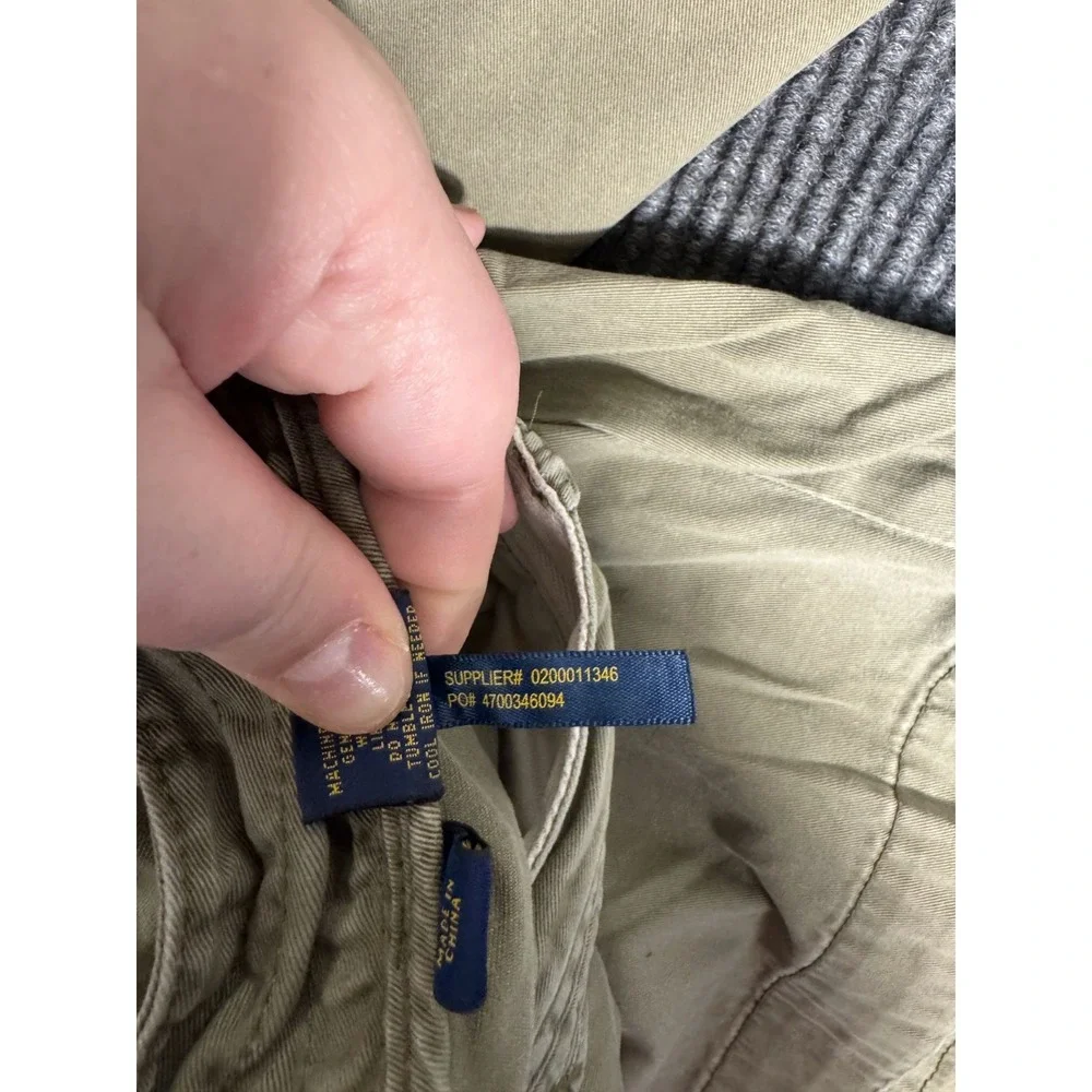 Polo Ralph Lauren Chino Shorts Mens Size 46B 46 Big Khaki Flat Front Classic Fit